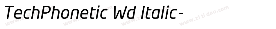 TechPhonetic Wd Italic字体转换
